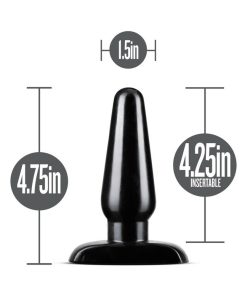 Anal Adventures Basic Anal Plug Medium Black