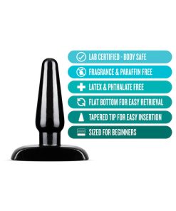 Anal Adventures Basic Anal Plug Small Black