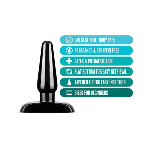 Anal Adventures Basic Anal Plug Small Black - Image 4