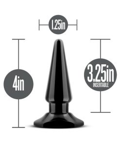 Anal Adventures Basic Vibrating Anal Pleaser Remote-Controlled Plug Black