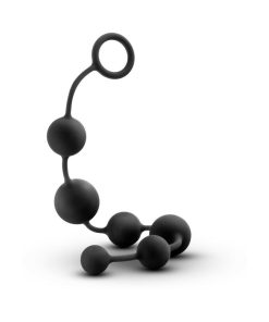 Anal Adventures Platinum Silicone Large Anal Beads Black