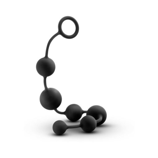 Anal Adventures Platinum Silicone Large Anal Beads Black - Image 2