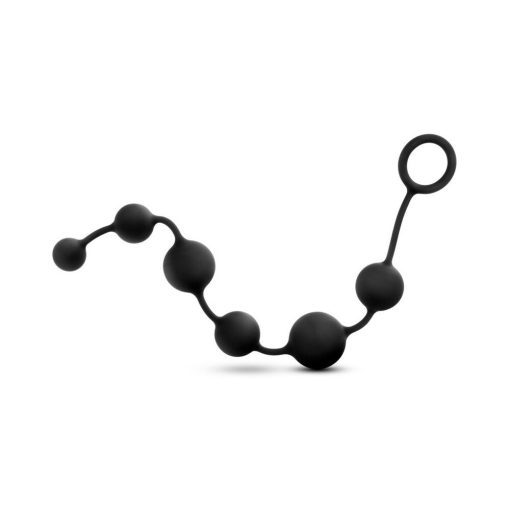 Anal Adventures Platinum Silicone Large Anal Beads Black - Image 4
