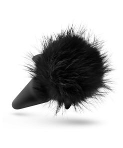 Anal Adventures Platinum Silicone Rabbit Tail Plug Black