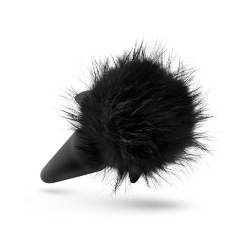 Anal Adventures Platinum Silicone Rabbit Tail Plug Black - Image 4