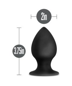 Anal Adventures Platinum Silicone Anal Stout Plug Large Black