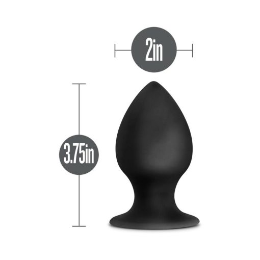 Anal Adventures Platinum Silicone Anal Stout Plug Large Black - Image 5