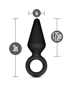 Anal Adventures Platinum Silicone Loop Plug Small Black