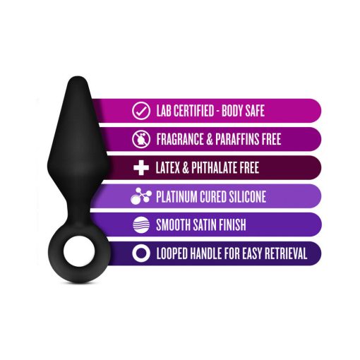Anal Adventures Platinum Silicone 3-Piece Loop Plug Kit Black - Image 4