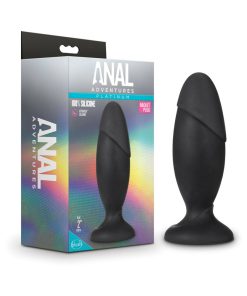 Anal Adventures Platinum Silicone Rocket Plug Black