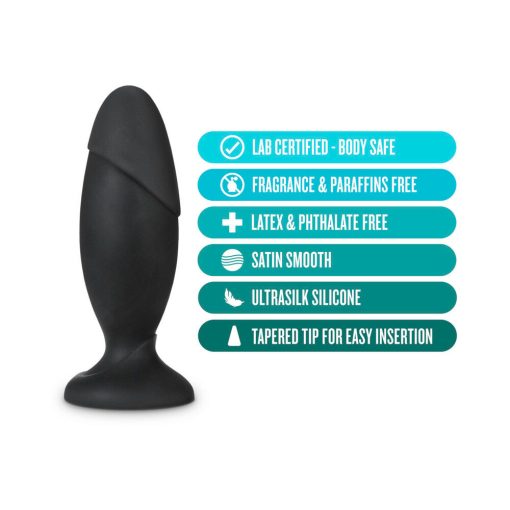 Anal Adventures Platinum Silicone Rocket Plug Black - Image 3