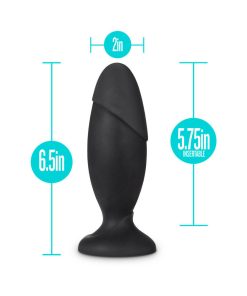 Anal Adventures Platinum Silicone Rocket Plug Black