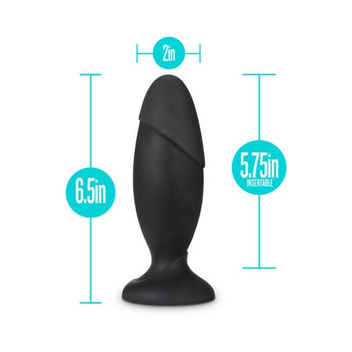Anal Adventures Platinum Silicone Rocket Plug Black - Image 4
