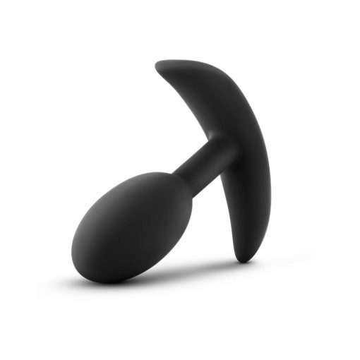 Anal Adventures Platinum Silicone Weighted Vibra Slim Plug Small Black - Image 4