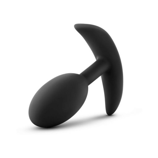 Anal Adventures Platinum Silicone Weighted Vibra Slim Plug Medium Black - Image 4