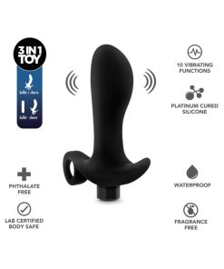 Anal Adventures Platinum Silicone Rechargeable Vibrating Prostate Massager 01