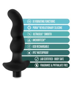 Anal Adventures Platinum Silicone Rechargeable Vibrating Prostate Massager 03