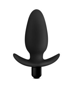 Anal Adventures Platinum Silicone Vibrating Saddle Plug Black