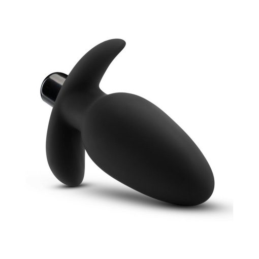 Anal Adventures Platinum Silicone Vibrating Saddle Plug Black - Image 4
