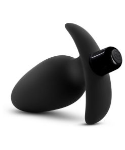Anal Adventures Platinum Silicone Vibrating Saddle Plug Black