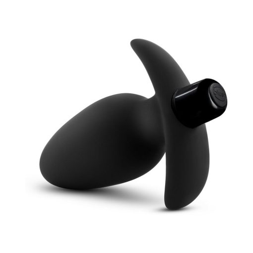 Anal Adventures Platinum Silicone Vibrating Saddle Plug Black - Image 5
