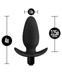 Anal Adventures Platinum Silicone Vibrating Saddle Plug Black
