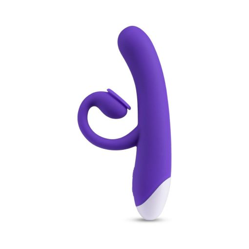 Hop Oh Bunny Rechargeable Silicone Air Pulse Dual Stimulation Vibrator Midnight - Image 2