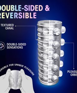 M For Men Soft + Wet Reversible Orb Glow In The Dark Self-Lubricating Stroker Frosted