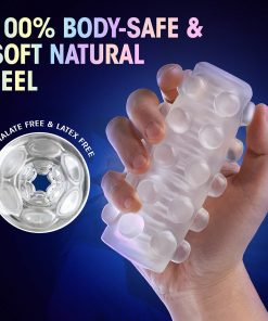 M For Men Soft + Wet Reversible Orb Glow In The Dark Self-Lubricating Stroker Frosted