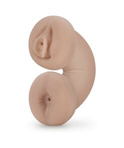 M For Men Soft + Wet Double Trouble Glow In The Dark Self-Lubricating Stroker Beige