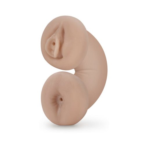 M For Men Soft + Wet Double Trouble Glow In The Dark Self-Lubricating Stroker Beige - Image 2