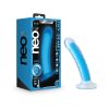 Neo Elite Glow In The Dark Tao 7 In. Dual-Density Dildo Neon Blue
