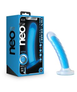 Neo Elite Glow In The Dark Tao 7 In. Dual-Density Dildo Neon Blue