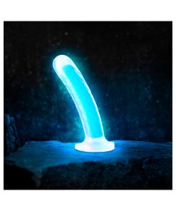 Neo Elite Glow In The Dark Tao 7 In. Dual-Density Dildo Neon Blue