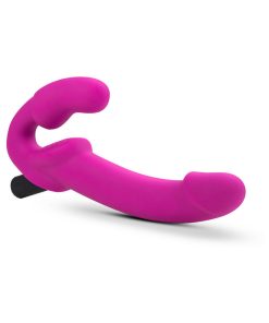 Temptasia Estella 9.5 In. Silicone Strapless Strap-On Dildo With Bullet Vibrator Pink