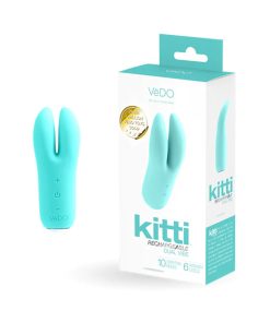 Vedo Kitti Rechargeable Dual Vibe Tease Me Turquoise