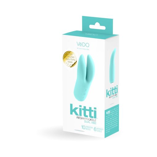 Vedo Kitti Rechargeable Dual Vibe Tease Me Turquoise - Image 5