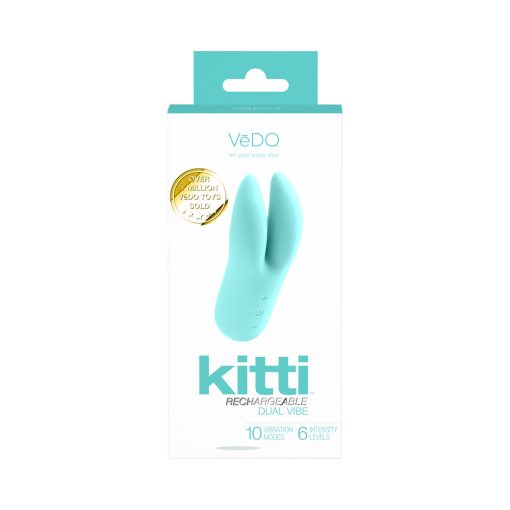 Vedo Kitti Rechargeable Dual Vibe Tease Me Turquoise - Image 6