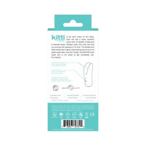 Vedo Kitti Rechargeable Dual Vibe Tease Me Turquoise - Image 9