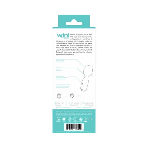 Vedo Wini Rechargeable Mini Wand Tease Me Turquoise - Image 9