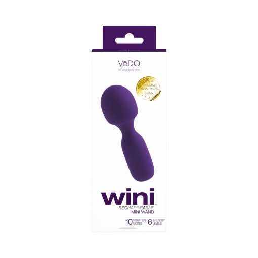 Vedo Wini Rechargeable Mini Wand Deep Purple - Image 6