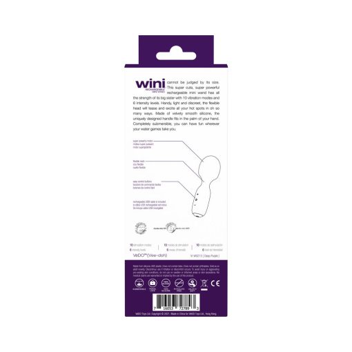Vedo Wini Rechargeable Mini Wand Deep Purple - Image 9