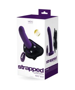 Vedo Strapped Rechargeable Vibrating Strap-On Deep Purple
