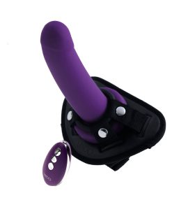 Vedo Strapped Rechargeable Vibrating Strap-On Deep Purple