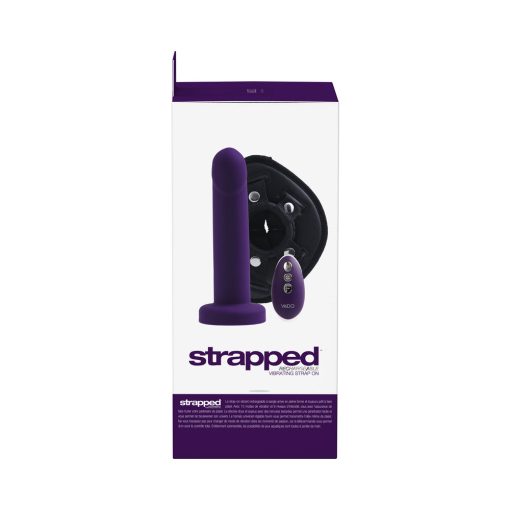 Vedo Strapped Rechargeable Vibrating Strap-On Deep Purple - Image 6