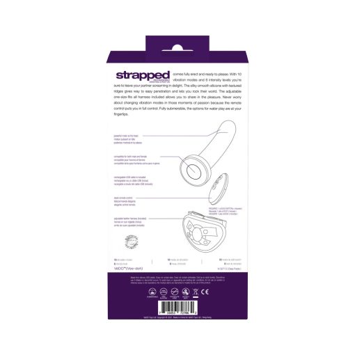 Vedo Strapped Rechargeable Vibrating Strap-On Deep Purple - Image 8