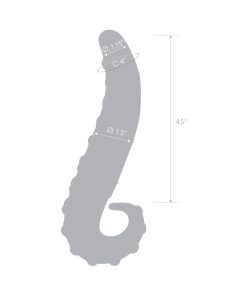 Glas 6 In. Lick-It Glass Dildo Pink