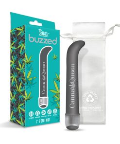 Prints Charming Buzzed 7" G-Spot Vibe - Canna Queen - Gray
