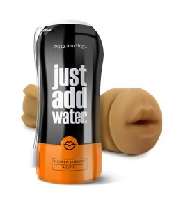 Happy Ending Just Add Water Self-Lubricating Shower Stroker - Mouth