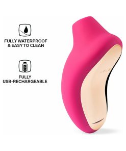 Lelo Sona Cruise Clitoral Stimulator – Sonic Rechargeable Toy Cerise